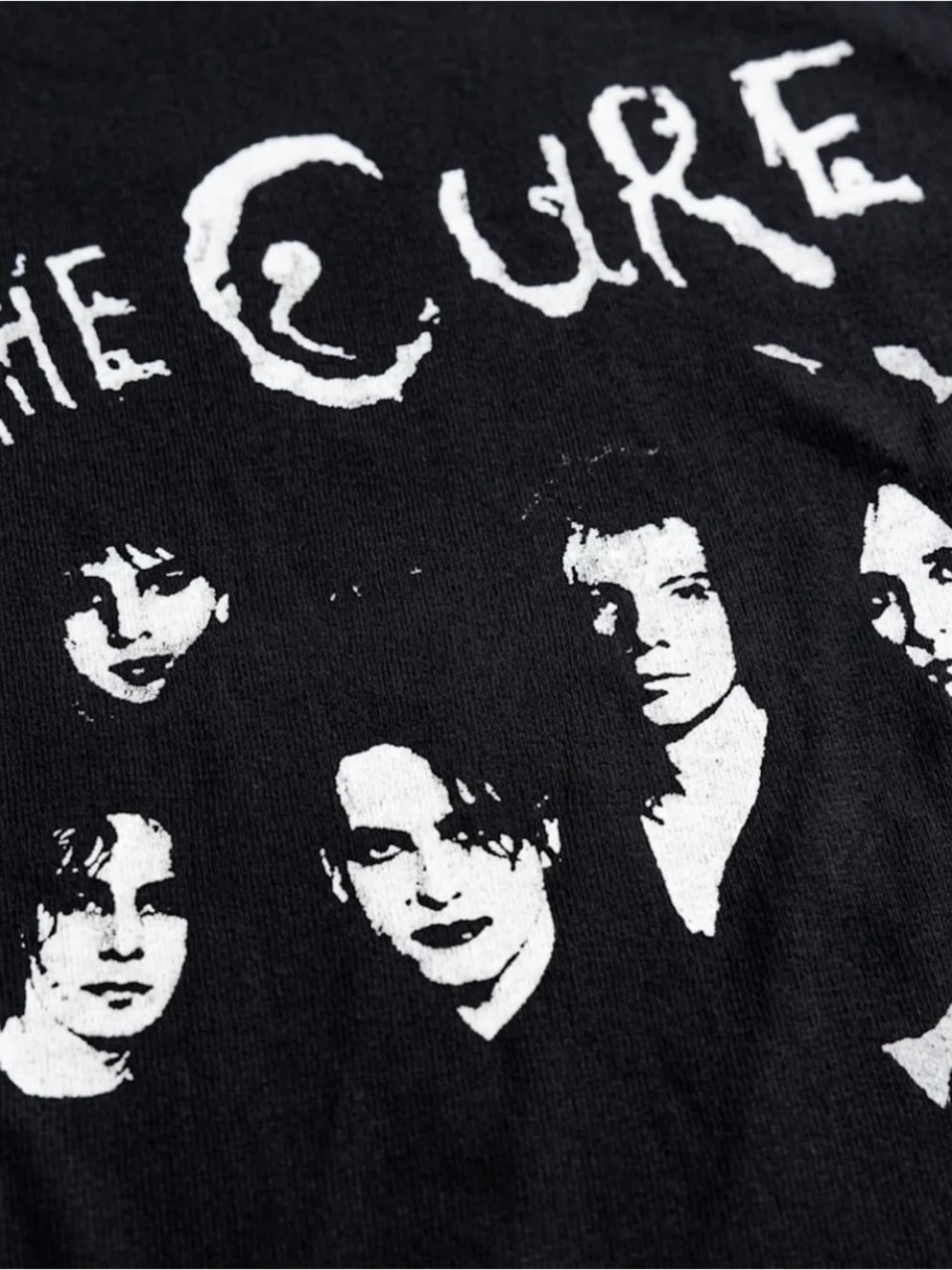 Gildan Black The Cure Graphic Tee - White Print - Picture 2 of 3
